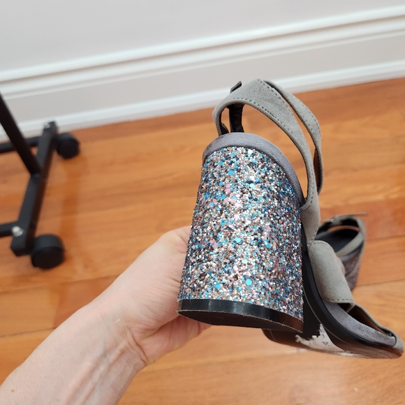 Topshop heels, glitter heel, Size EU 37, US 6.5 - Picture 3 of 4